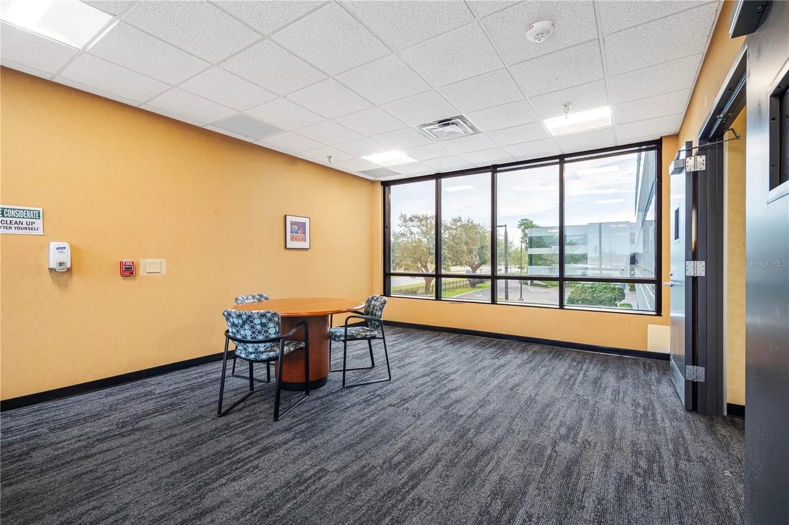 Stairwell lobby lounges.