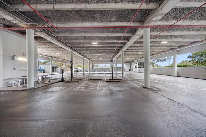 Under building parking, breakarea.