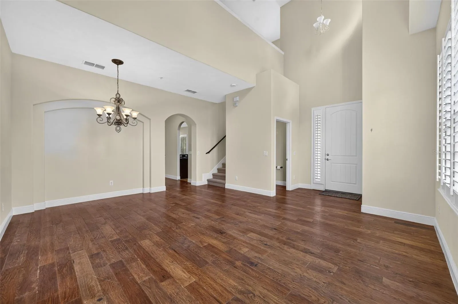 Upon entering you will see the gorgeous wood flooring