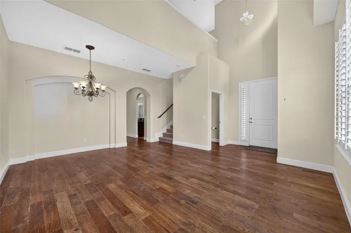 Upon entering you will see the gorgeous wood flooring