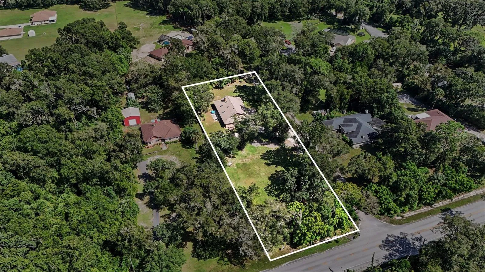 Aerial with lot outline