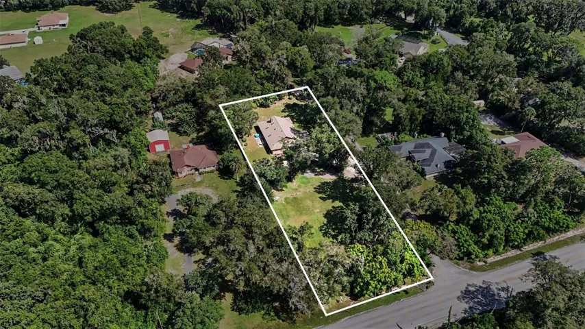 Aerial with lot outline