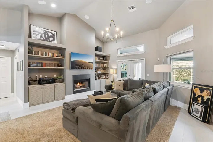 Family Room Fireplace &amp; Lanai Entry