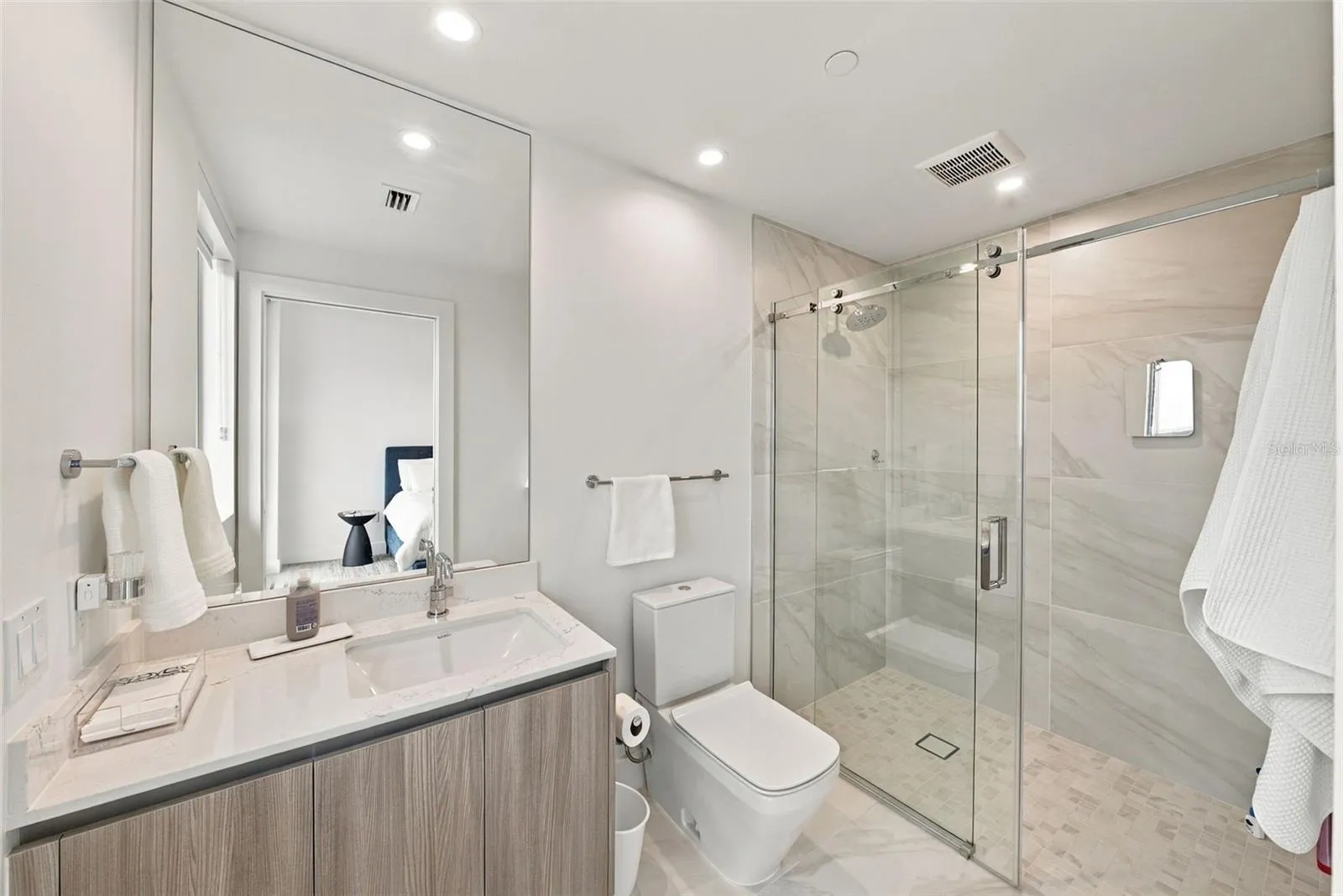 Third Bedroom bathroom with zero entry shower