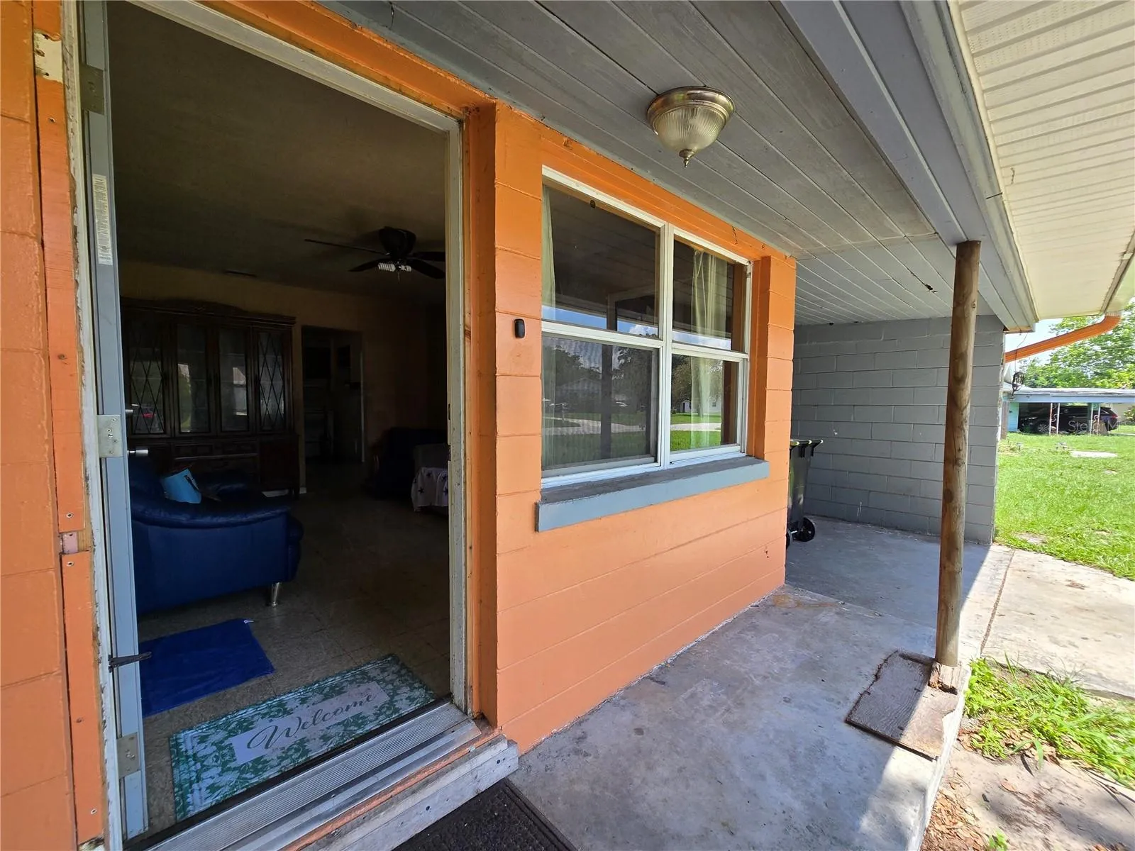 Solid block entrance