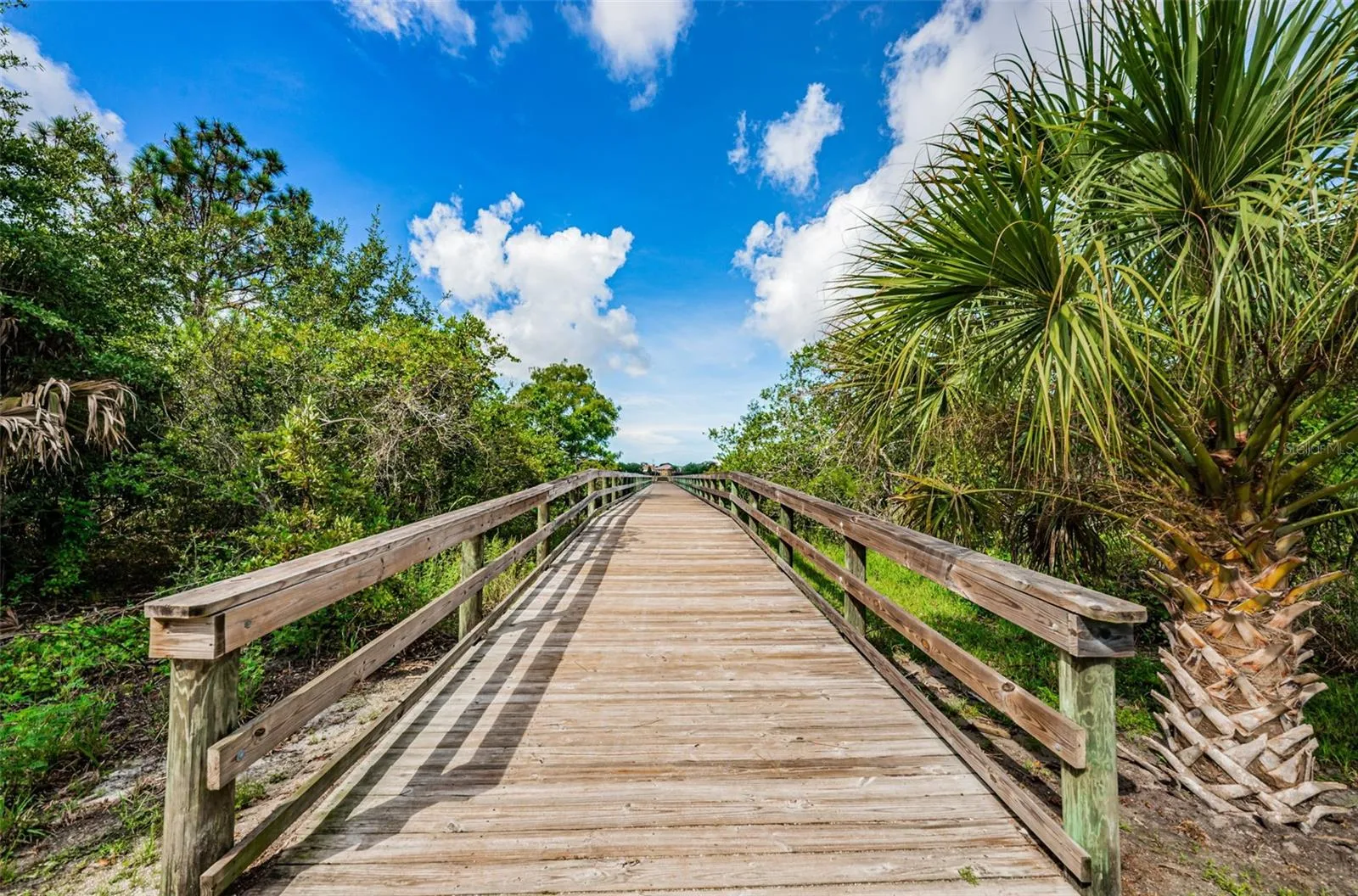 Boardwalk and dock to lake