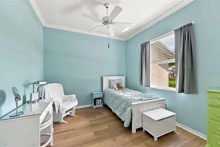 Bedroom 3 - LVP flooring &amp; crown molding