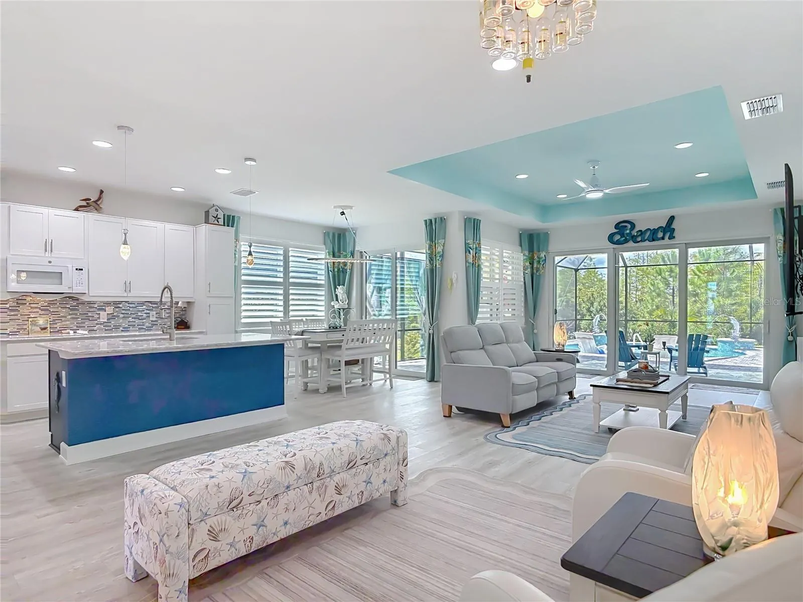 View of Kitchen Island from Sitting Area