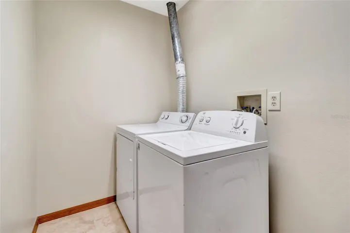 Laundry room just off garage