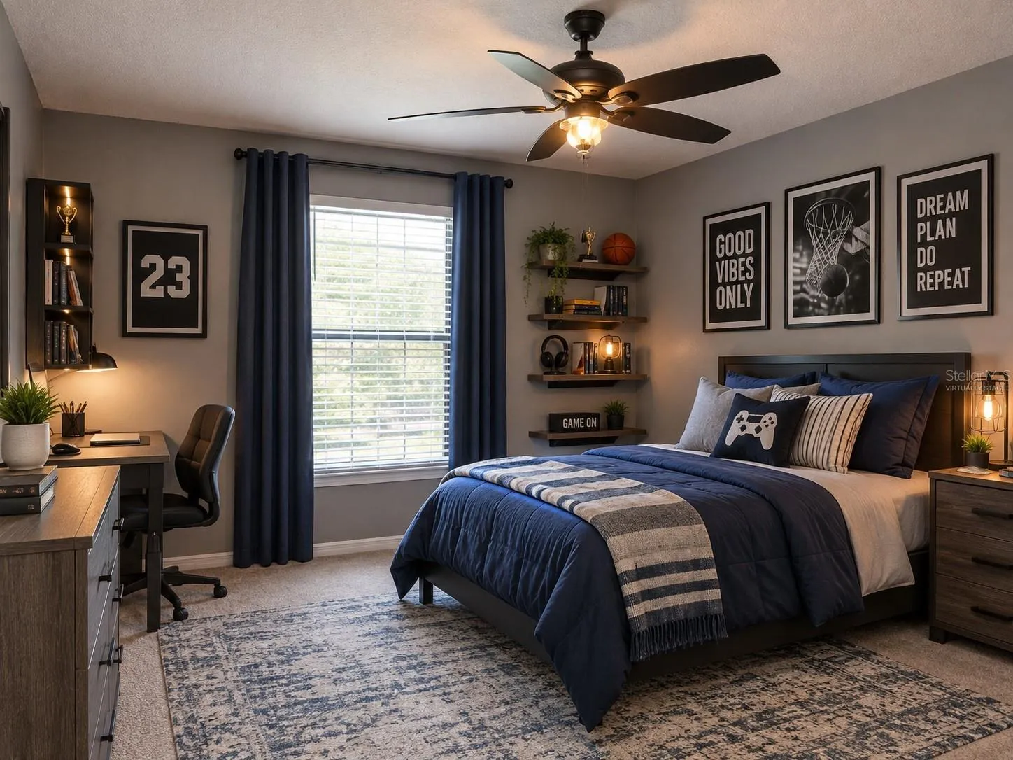 Virtually Staged Bedroom