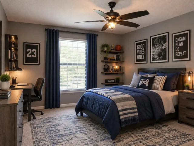Virtually Staged Bedroom