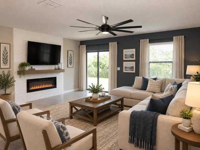 Virtually Staged Living Room