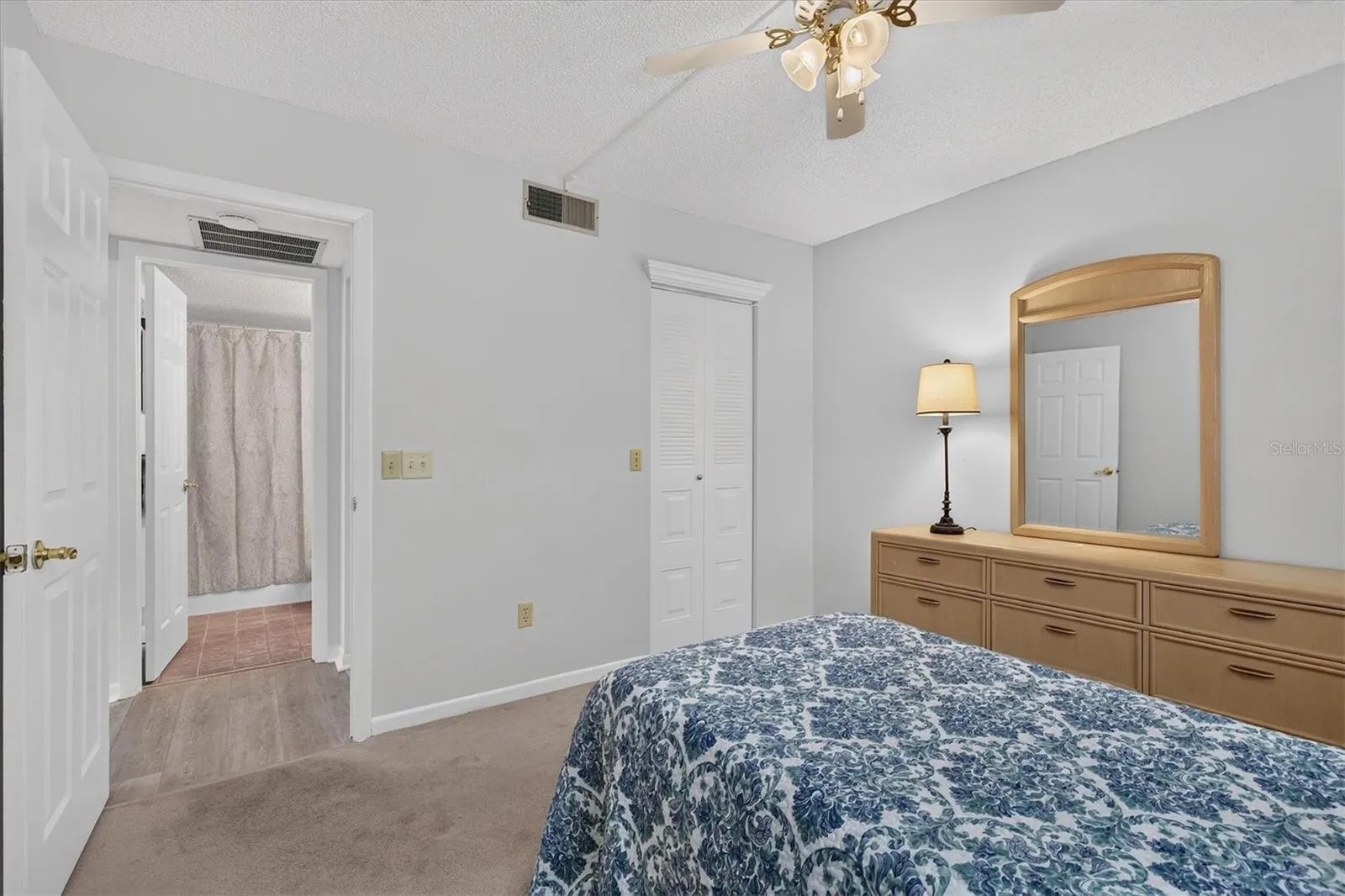 Ceiling fan and walk-in closet