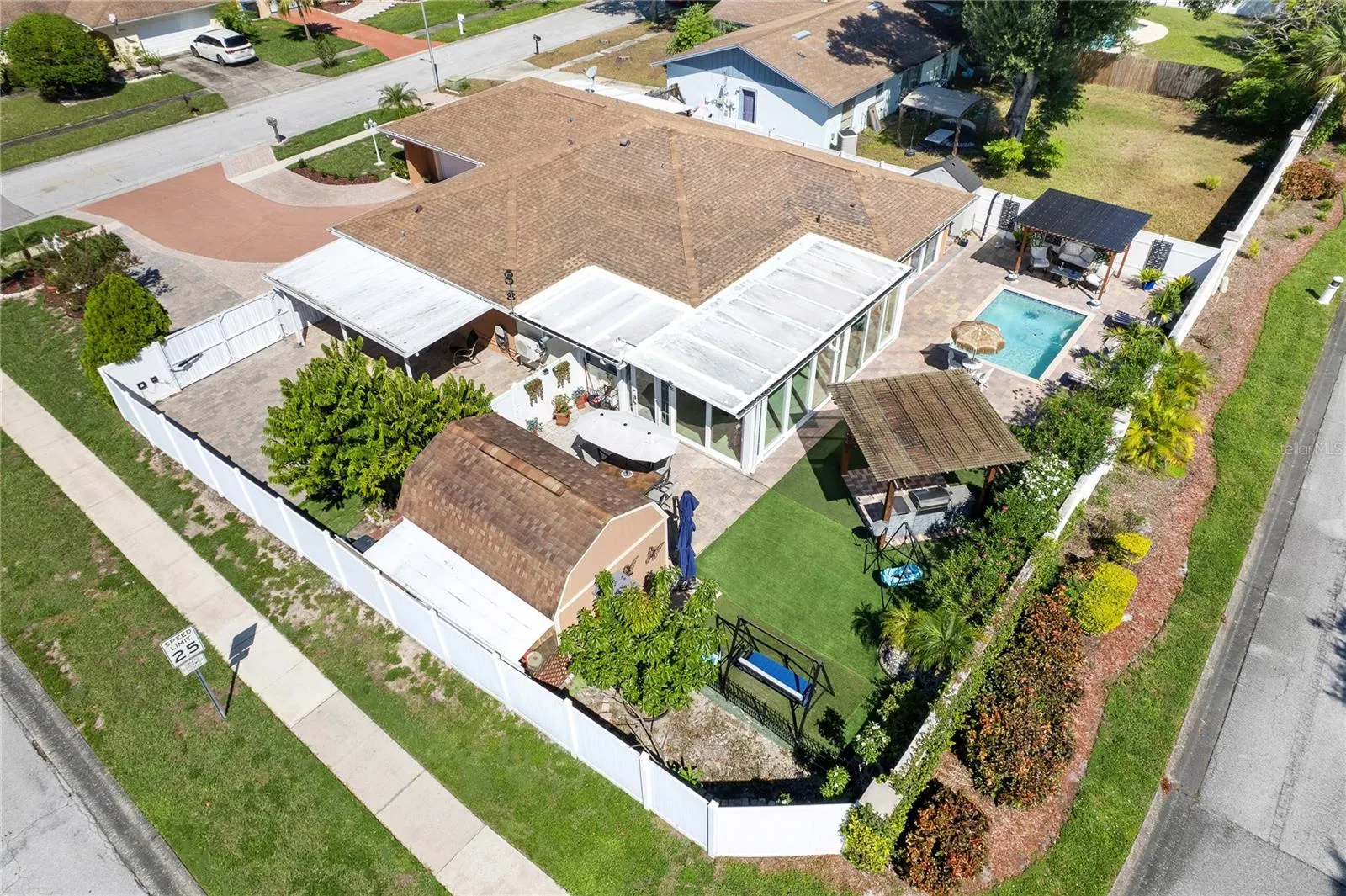 Ariel view side yard