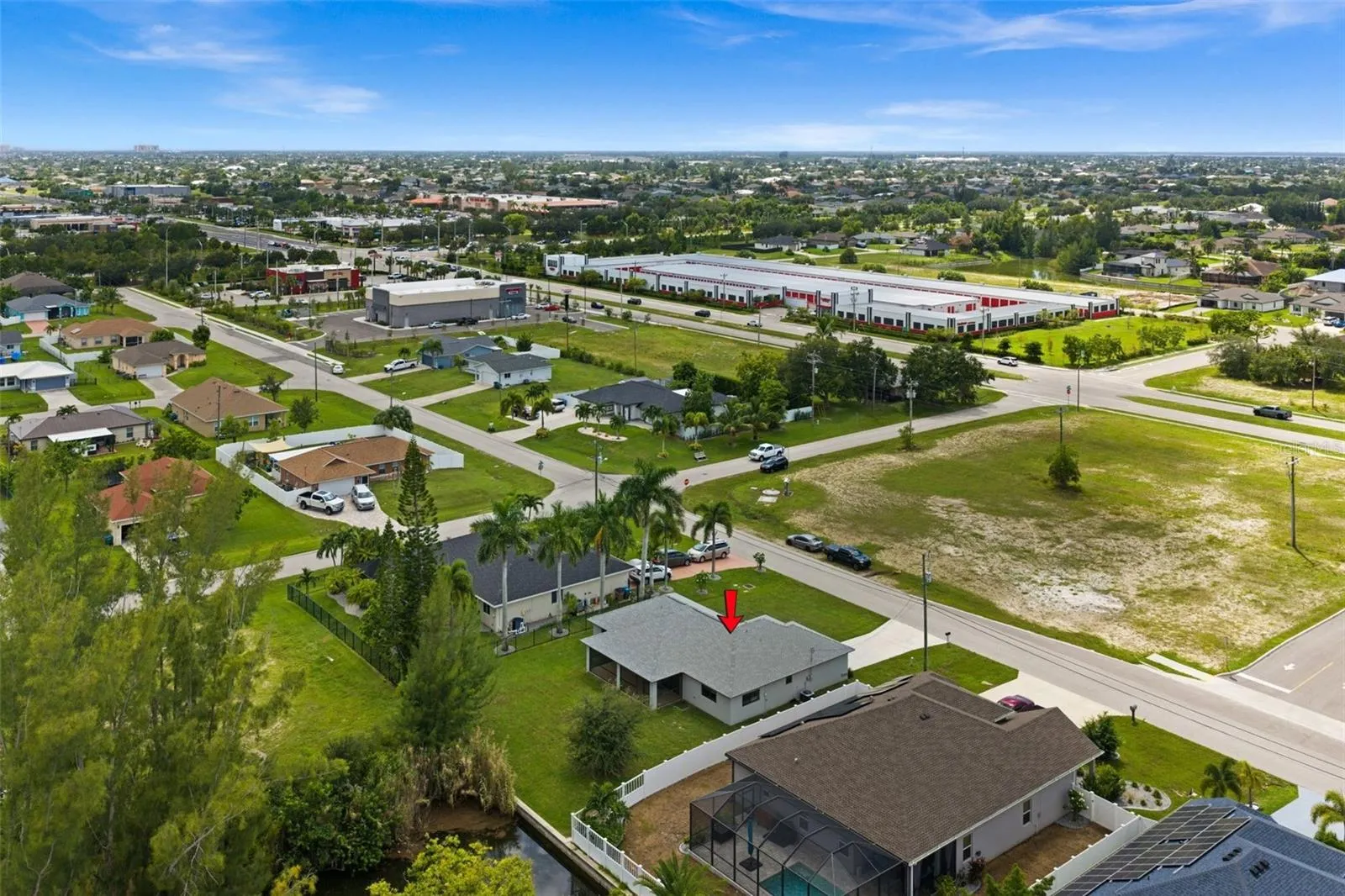 Aerial View of the back of the house