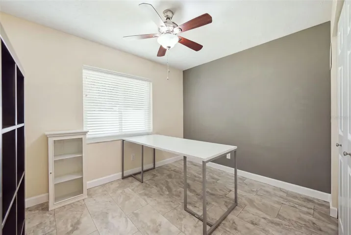 Second bedroom is being used as a home office