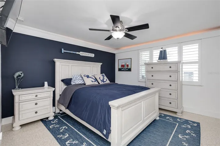Second Bedroom with accent lighting at top of walls