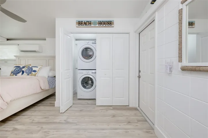 Laundry closet in third bedroom