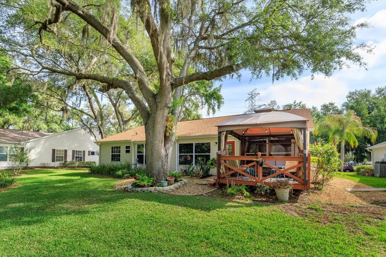 Rear view of home