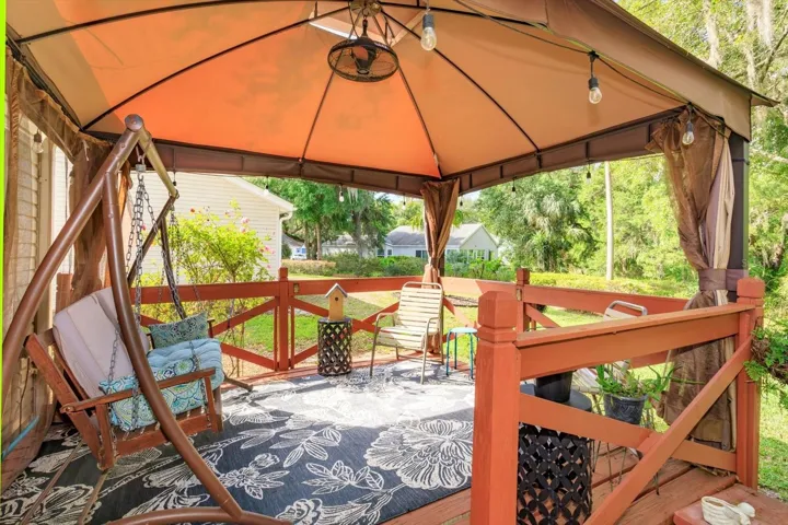 Gazebo just off the office / den