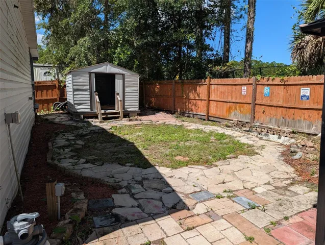 Back yard and shed