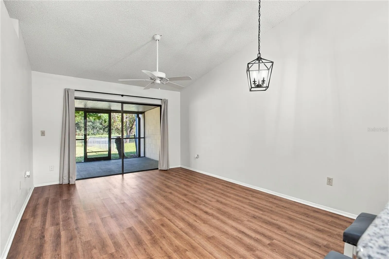 Great Room with laminate flooring