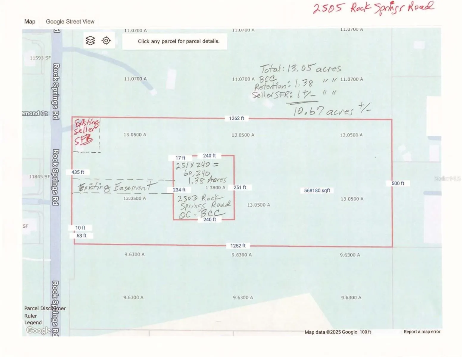 Existing Home & Retention Areas