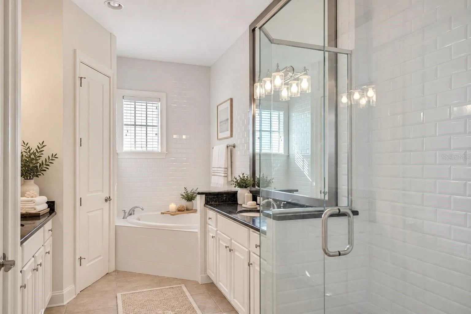 Master Bathroom with Garden Tub and Shower