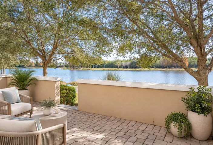 Lake View from Private Patio (Virtually Staged)