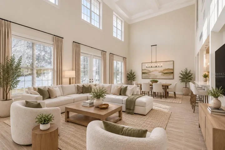 Living Room / Dinning Room Virtually Staged
