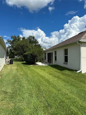Back side patio and landscaping