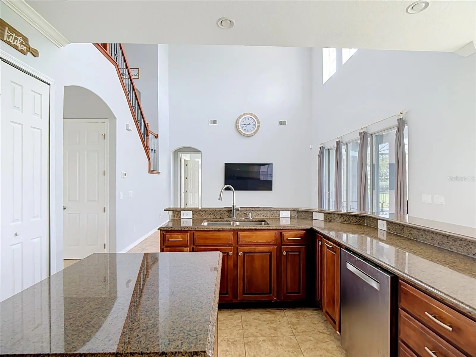 overlooking family room