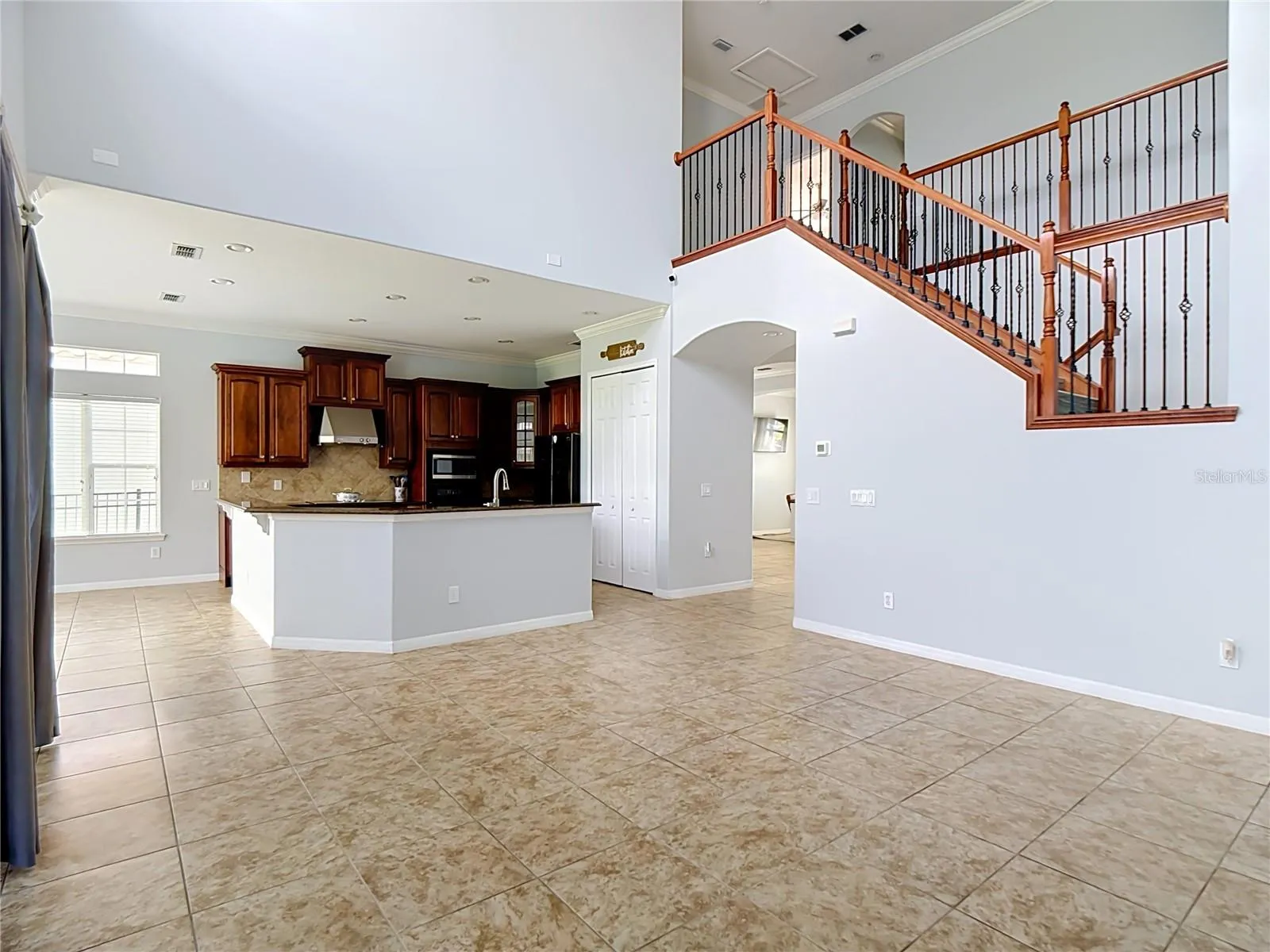 family room towards kitchen