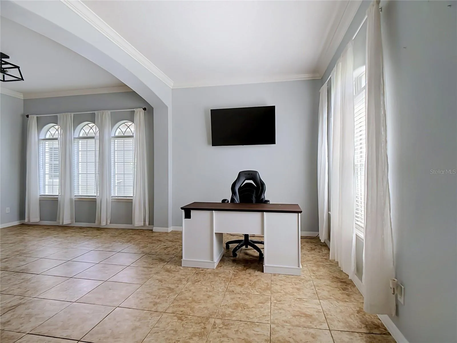 from front door, living and dining room