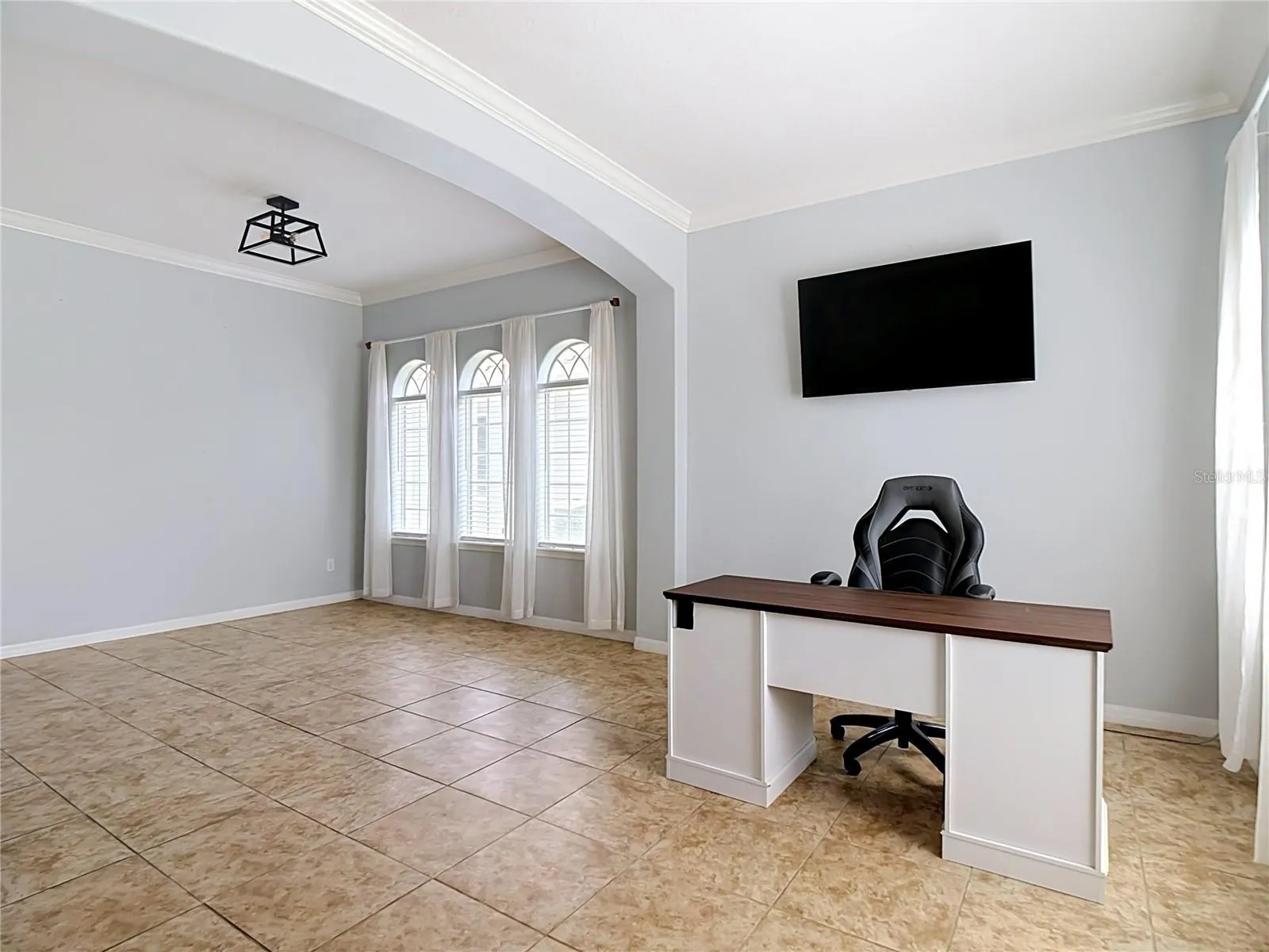 from front door, living and dining room