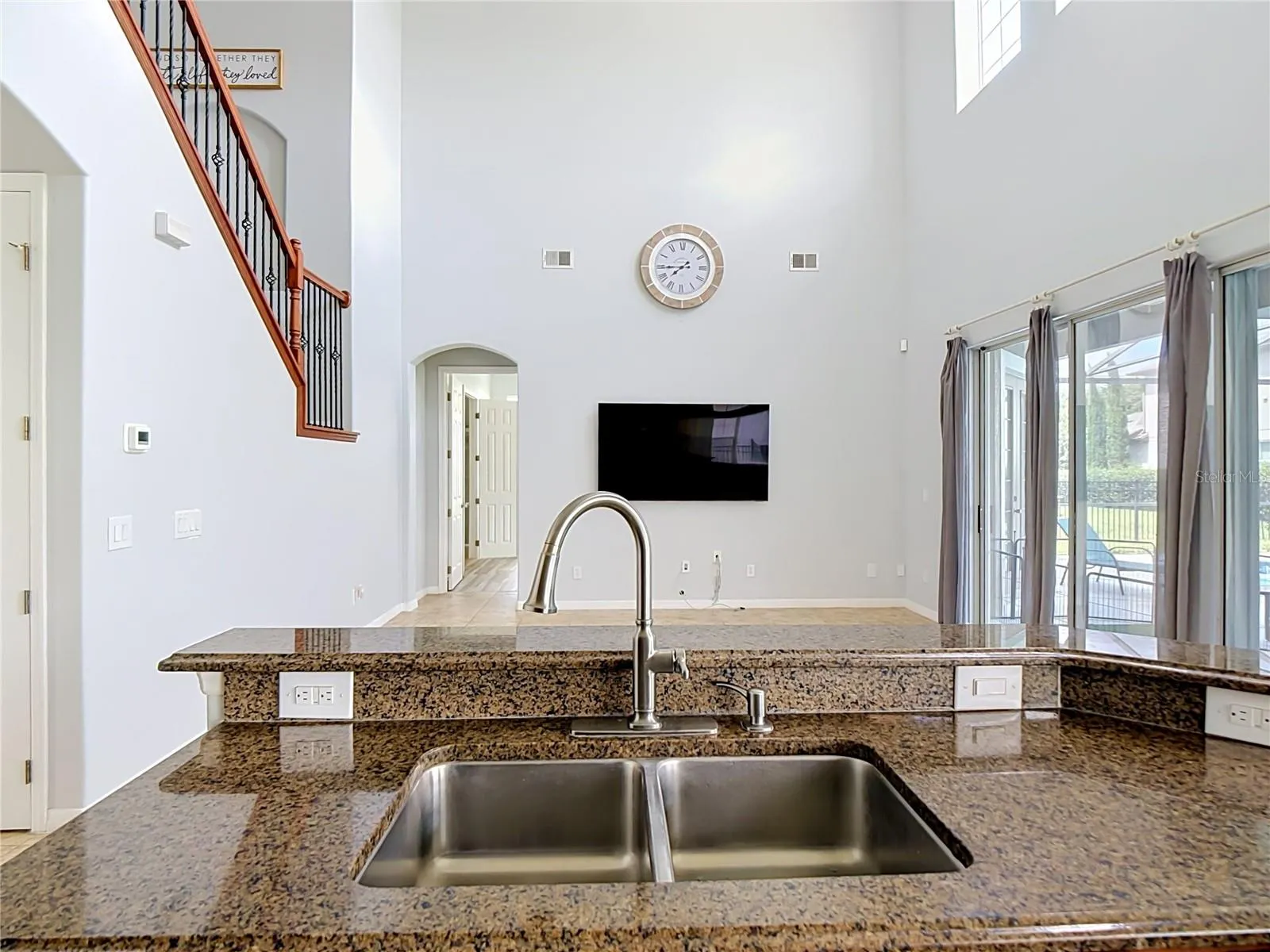overlooking family room