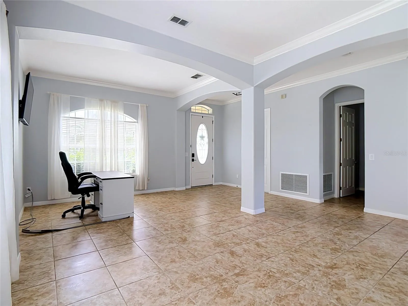towards front door from dining area