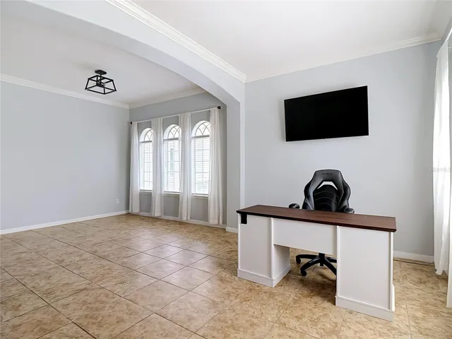 from front door, living and dining room