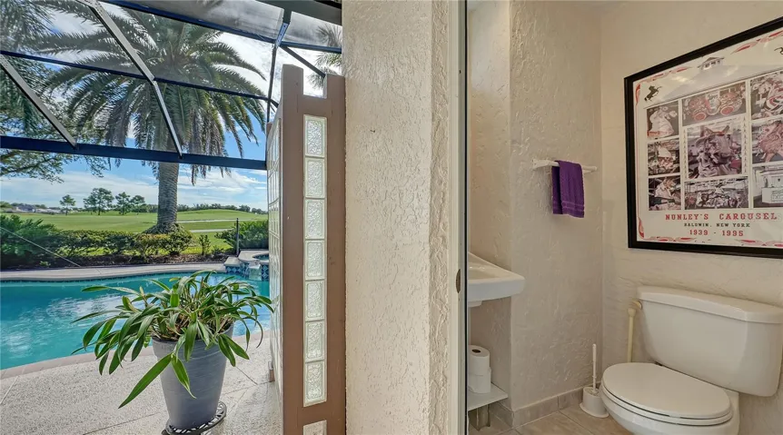 Pool half bath