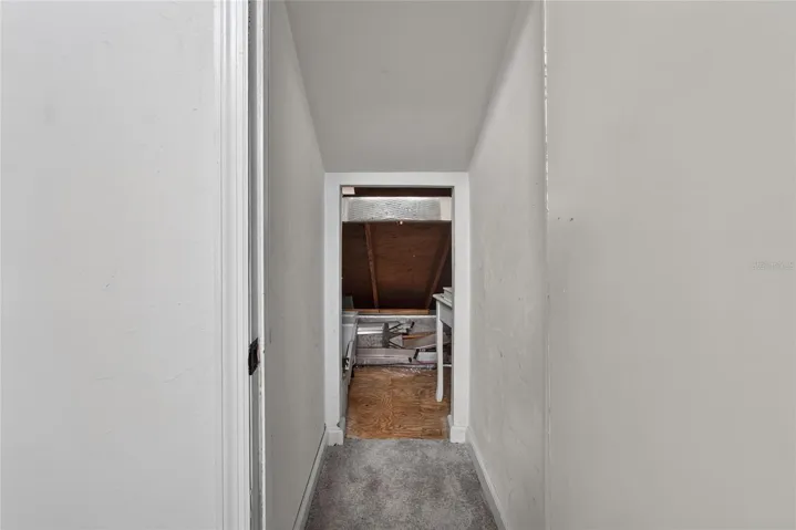 Attic Access that is perfect for storing your what nots.