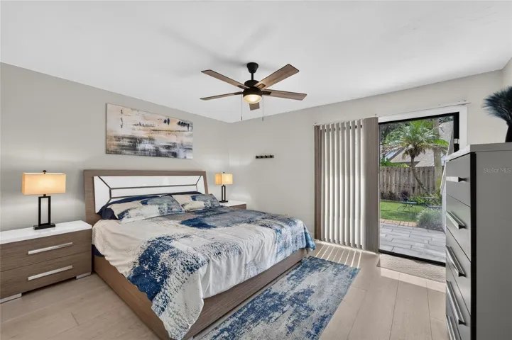This is a true retreat with a lovely view to the private backyard.