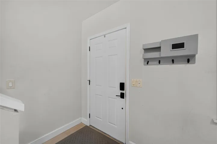All doors and hardware have been replaced with modern fixtures.