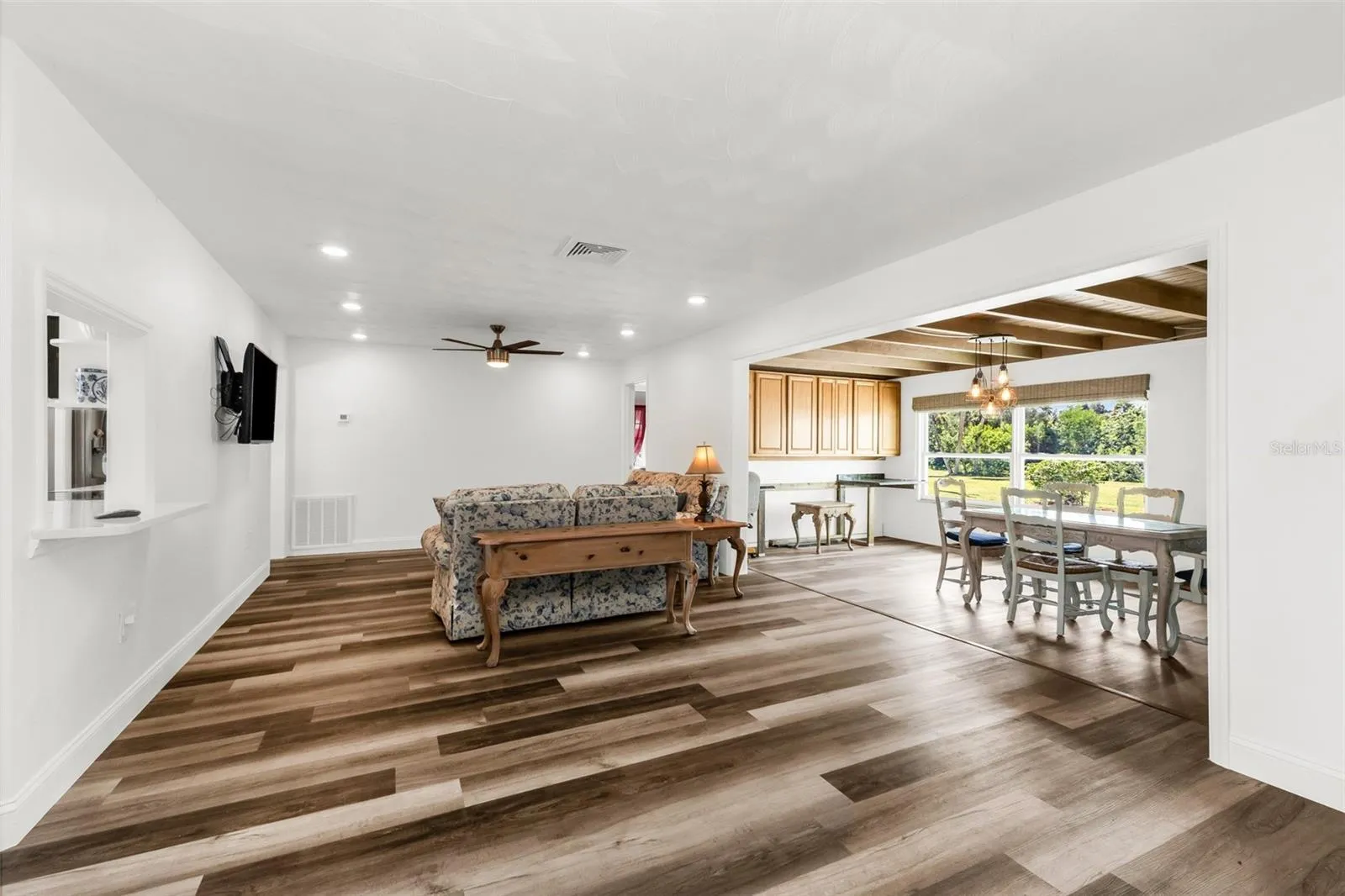 Living and dining room view