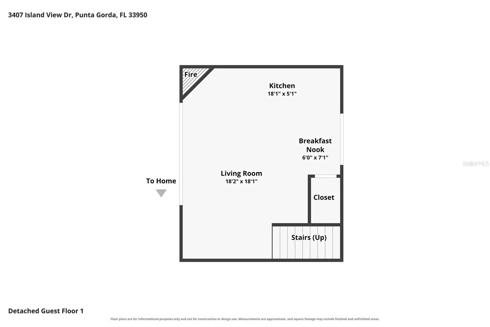 Building sketch of main living area of apartment/in law suite