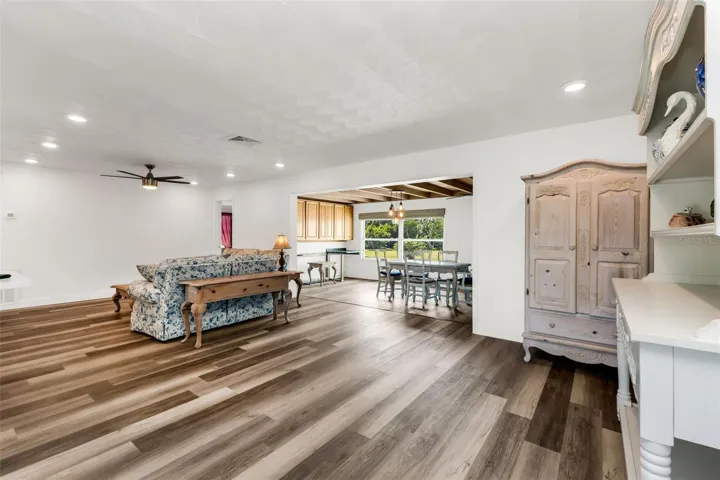 Living and dining room view