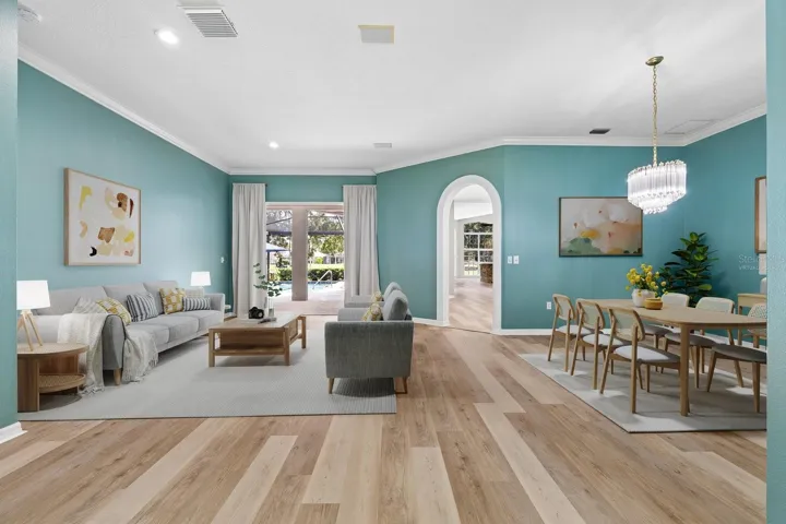 Virtually Staged Living and Dining Rooms