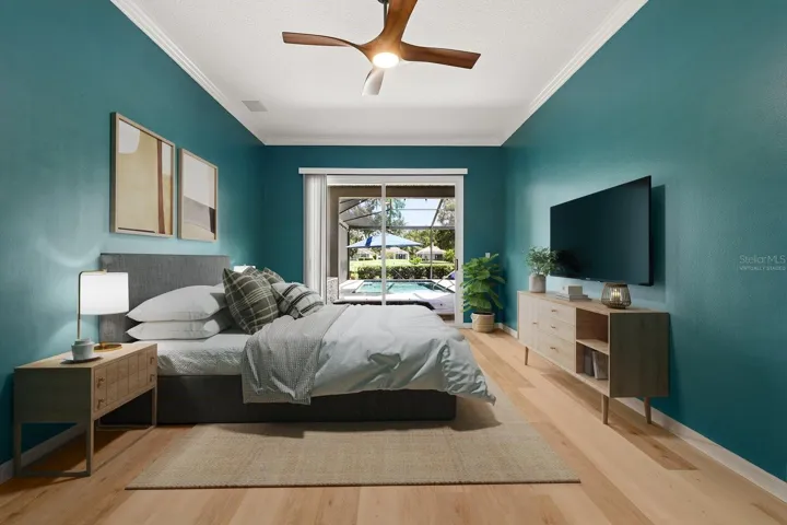 Virtually Staged Primary Bedroom