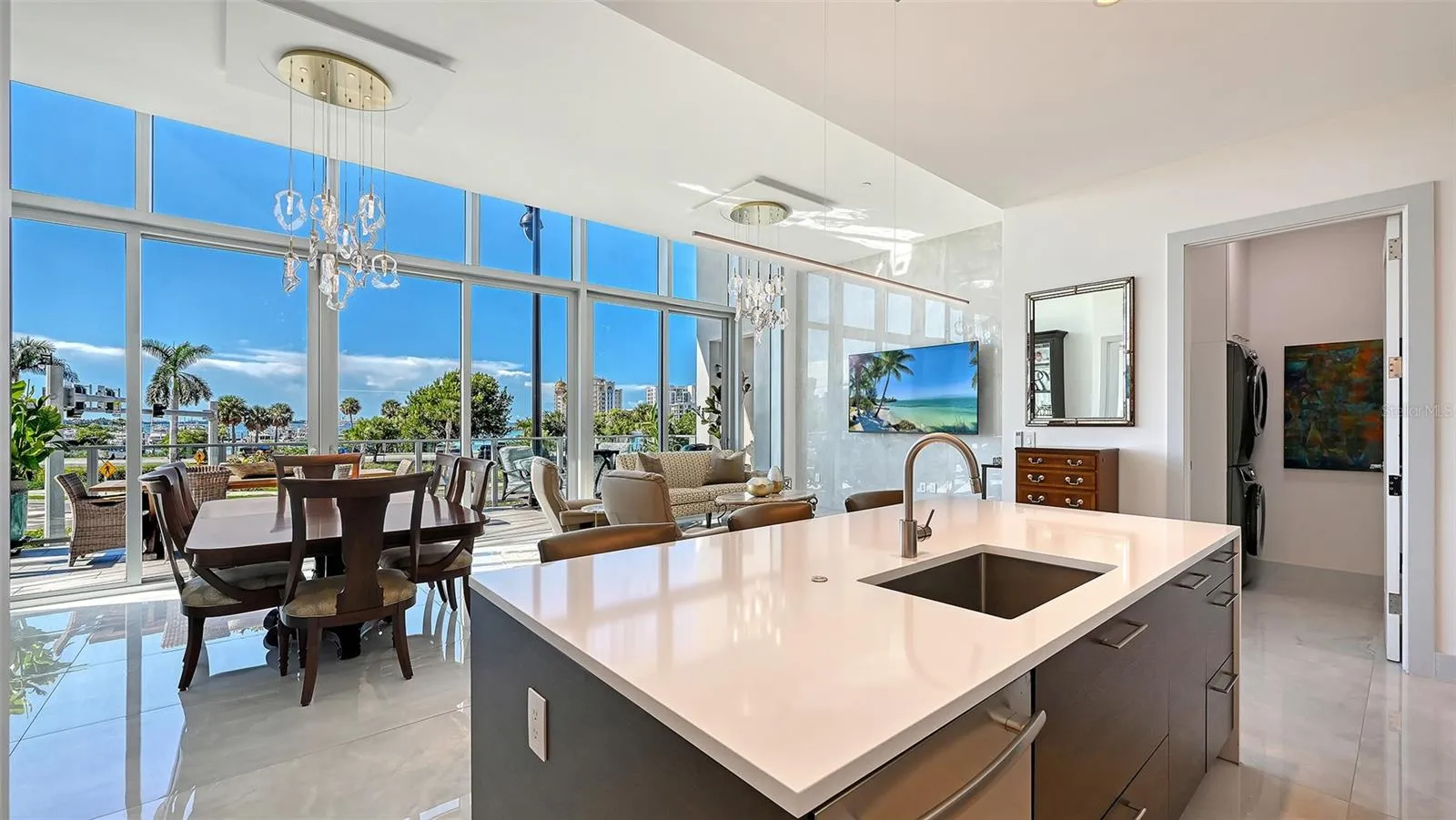 Enjoy the generous island with bar seating, perfect for casual dining and sophisticated entertaining.