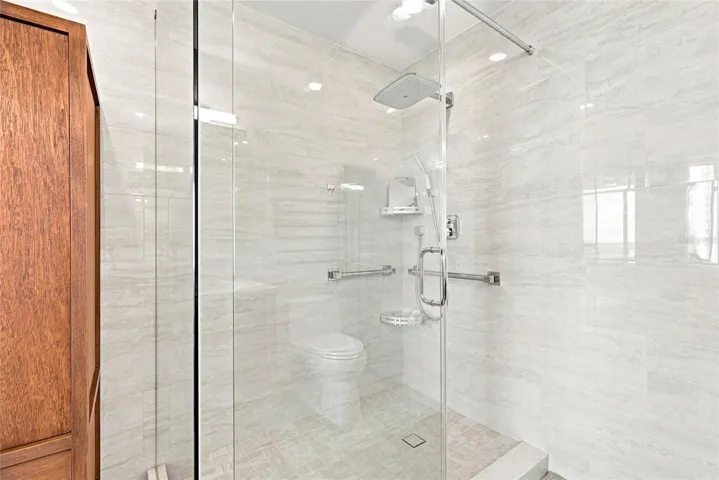 enlarged walk-in shower