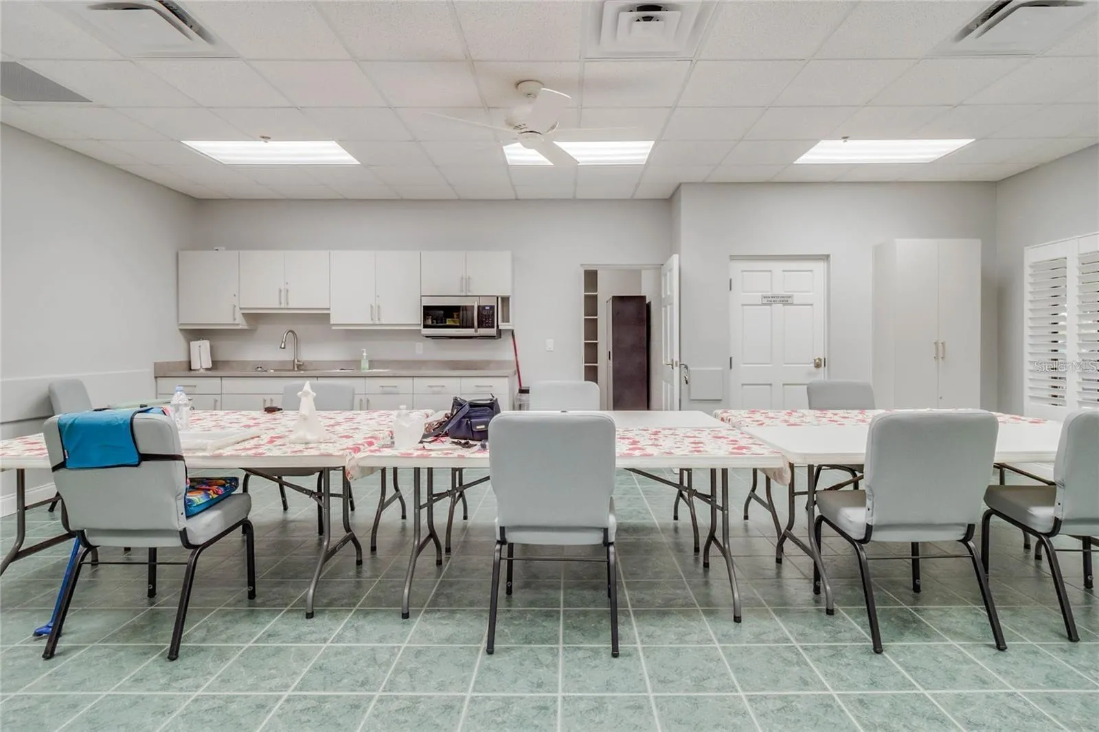 The ARTS & CRAFTS ROOM provides a place to express creativity and is equipped with two kilns (clay & glass) as well as lots of storage for supplies & projects.